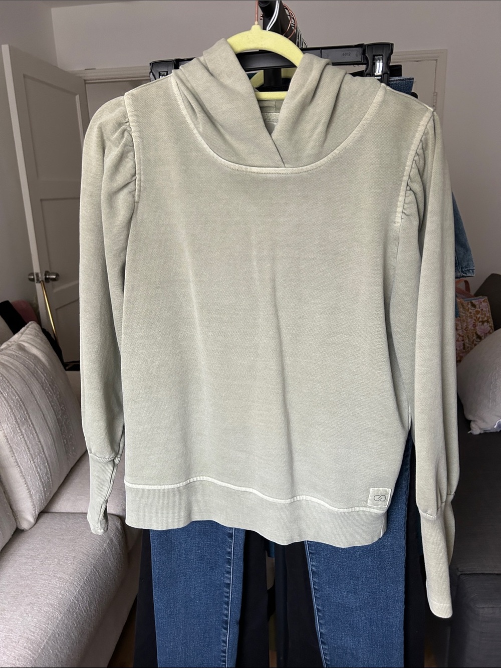Calia Hoodie. Size Medium. PTP 20”. Sage green